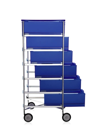 Mobil 6 Drawers With Wheels Dresser Blue