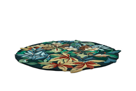Sanderson ROBIN'S WOOD FOREST GREEN ROUND rug 146508
