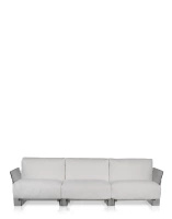 Pop Outdoor Three-Seater Sunbrella Sofa Biały