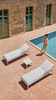 Gandiablasco Timeless Chaise Lounger With Arms And Wheels