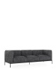 Asia Three-Seater Sofa (Cotone Structure) Black