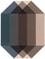 Gan Diamond Wool Blue-Brown Carpet