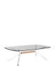 Blast Rectangular Table Transparent Smoky Bronze
