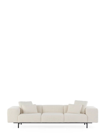 Largo Three-Seater Curly Sofa White