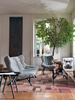 Foliage Velvet Fotel Czarny Czerwony