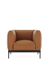 Asia Leather Brown Armchair