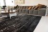 Louis de Poortere Mad Men Griff Rug White on Black 8655