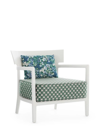 Cara Outdoor Liberty Obi Check Armchair White Green