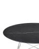 Glossy Marble Round Ø118 cm Chrome Black Marquina Table