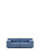 Plastics Tech Fabric Two-Seater Sofa Blue