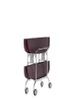 Gastone Chromo Book Cart Plum Shiny