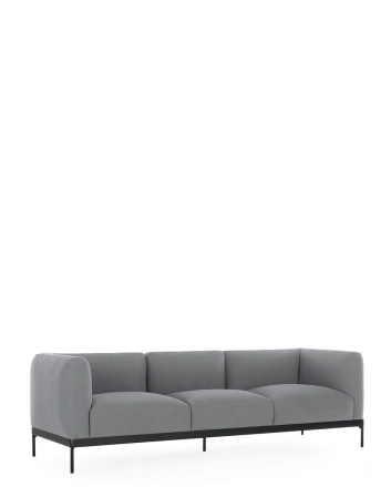 Asia Three-Seater Sofa (Cotone Plain) Gray