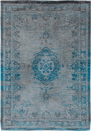 Louis de Poortere Fading World Medallion Grey Turquoise rug 8255