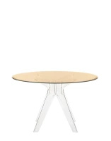 Sir Gio Round Ø120 cm Transparent Brown Table