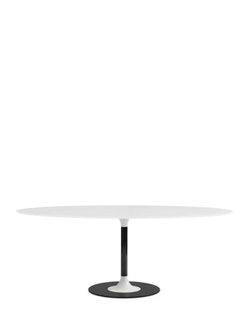 Thierry XXL Oval 192x118 cm Table White Black
