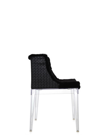 Mademoiselle Kravitz Chair Transparent Faux-Fur Woven Fabric
