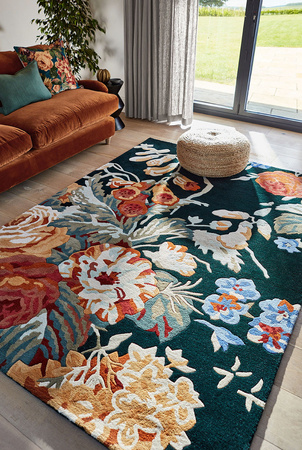 Sanderson Stapleton Park Navy Burnt rug 45318