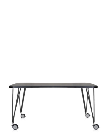 Max 160x80 cm Table on Wheels Anthracite Black