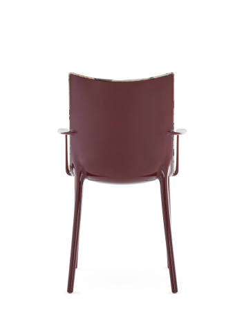 H.H.H. Upholstered Fabric Chair Maroon Dragonfly