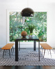  Four Rectangular 158x79 cm Table White Black