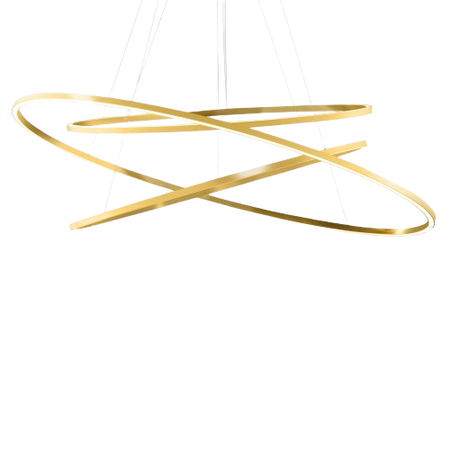 Lampa Wisząca Nemo Ellisse Triple 2700 K Pozłacany