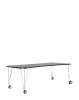 Max 190x90 cm Table on Wheels Anthracite Chrome Plated