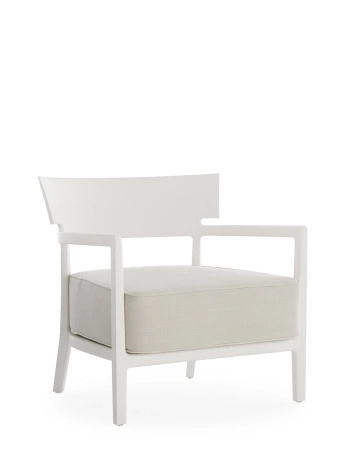 Cara Mat Outdoor Fotel Biały Biały