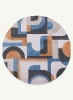 Louis de Poortere Module Carpet Camel Blue 9196