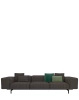 Largo Three-Seater Gubbio Sofa Gray Brown