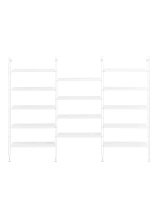 Adam Wood 3 Bookcase White Ash