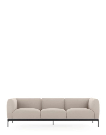 Asia Three-Seater Sofa (Cotone Plain) Beige