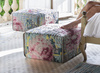 Gan Canevas Flowers Square Colour pouf