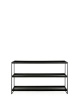 Trays 140 cm x 40 cm Regał Czarny