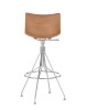 C.Koya Basic Veneer Bar Chair Dark Wood Chromed FSC™