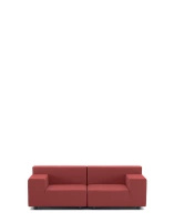 Plastics Tech Fabric Two-Seater Sofa Ceglasty
