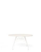 Glossy Outdoor Ø128 cm Stół Biały