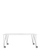 Max 190x90 cm Table on Wheels White Chrome Plated