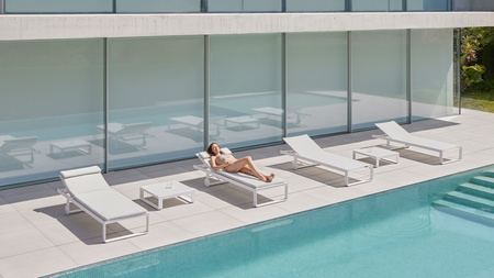 Gandiablasco Flat Textil High Chaise Lounger