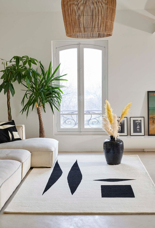 Toulemonde Bochart Nanquim Blanc carpet