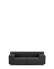 Plastics Tech Fabric Two-Seater Sofa Black