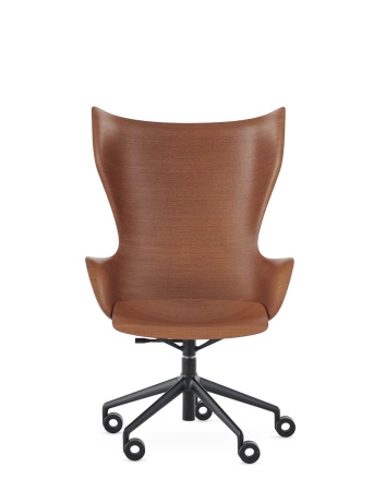 K-Wood Chair with Wheels Dark Wood Black FSC™