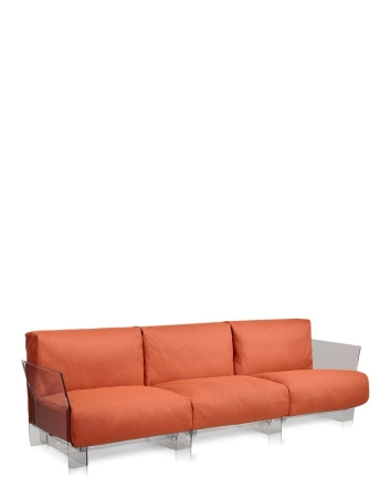 Pop Outdoor Three-Seater Ikon Sofa Pomarańczowy