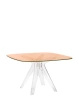  Sir Gio Square 120x120 cm Transparent Pink Table