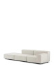 Plastics Outdoor Two-Seater + Pouf Sofa Biały