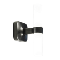 Nemo Crown Applique Black Plated Wall Lamp