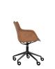 Q/Wood Basic Veneer Chair with Wheels Dark Wood Black FSC™