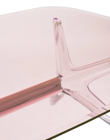 Blast Rectangular Table Transparent Brown Pink