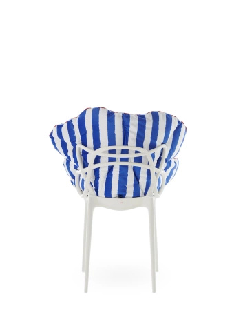 Alice's Flowers Pillow Blue Stripes