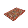 Wool kilim afghan rug multicolored 100360 145x100