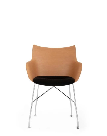 Q/Wood Soft Krzesło Jasne Drewno Czarny FSC™
